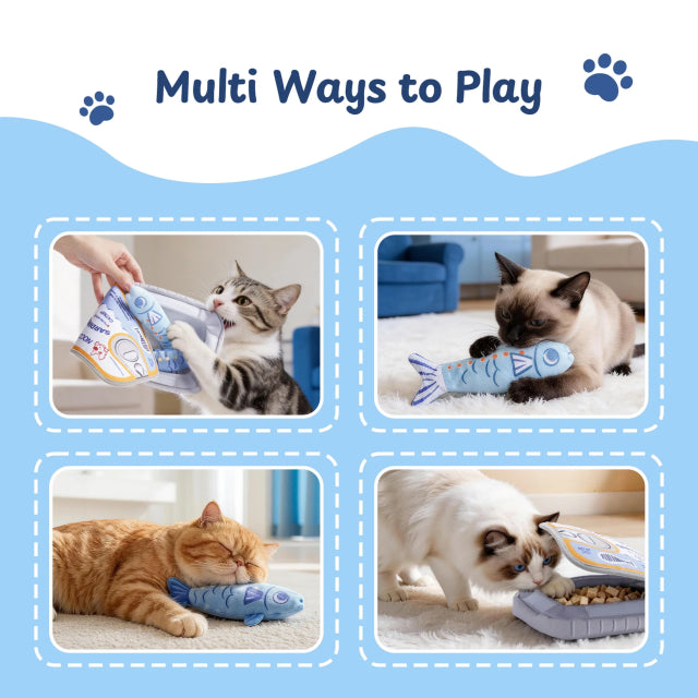 3-Pack Sardine Can Fish Toy