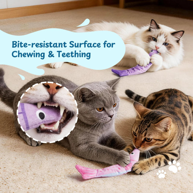 2 Pack XL Fish Cat Toys