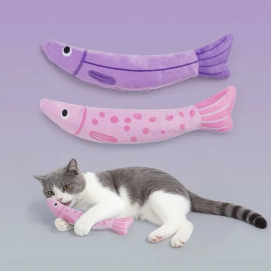 2 Pack XL Fish Cat Toys